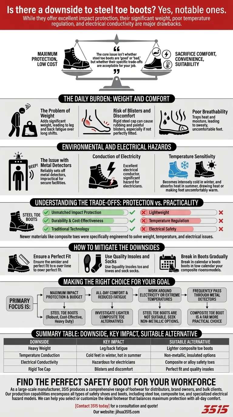 강철 발가락 부츠의 단점이 있습니까? 보호와 일상 편안함의 균형 시각적 가이드
