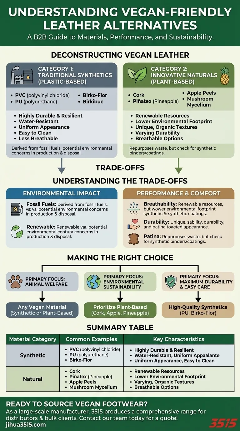 ¿Cuáles son las alternativas al cuero aptas para veganos? Una guía de materiales éticos y sostenibles Guía Visual
