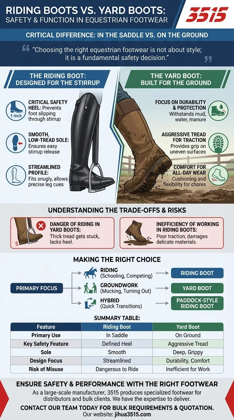 Quelle est la différence entre les bottes d'équitation et les bottes de cour ? Un guide de sécurité pour les cavaliers. Guide Visuel