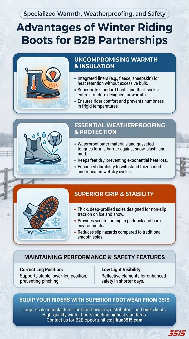 Quels sont les avantages des bottes d'équitation d'hiver ? Sécurité essentielle et chaleur pour les cavaliers par temps froid Guide Visuel