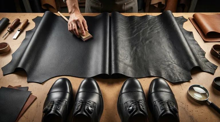 Qu'est-ce que le cuir corrigé et comment se compare-t-il au cuir pleine fleur ?