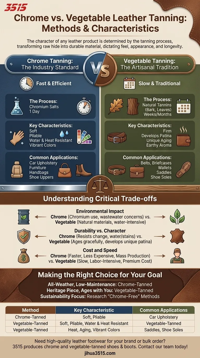 Quelles sont les principales méthodes de tannage du cuir et leurs caractéristiques ? Choisissez le bon cuir pour votre produit Guide Visuel