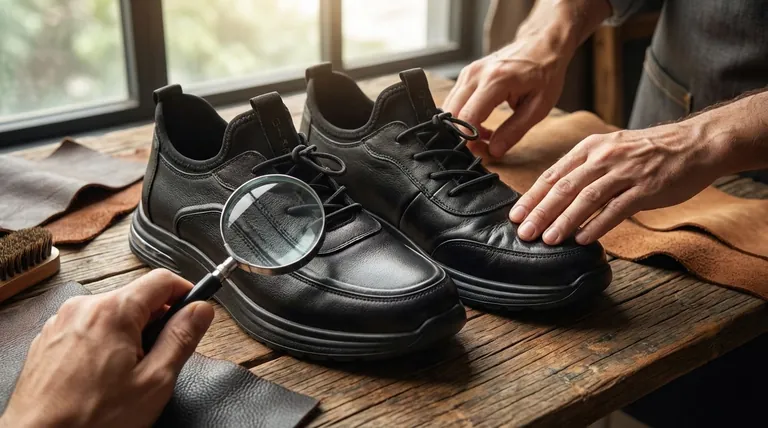 정품 가죽 신발을 구별하는 방법은 무엇인가요? 진짜와 가짜를 구별하는 가이드