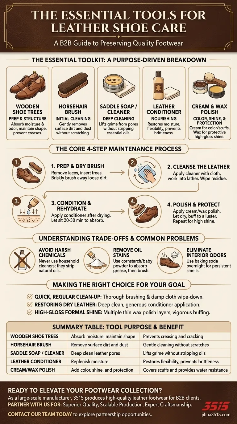 Quels sont les outils essentiels pour nettoyer les chaussures en cuir ? Un guide complet pour un entretien approprié Guide Visuel