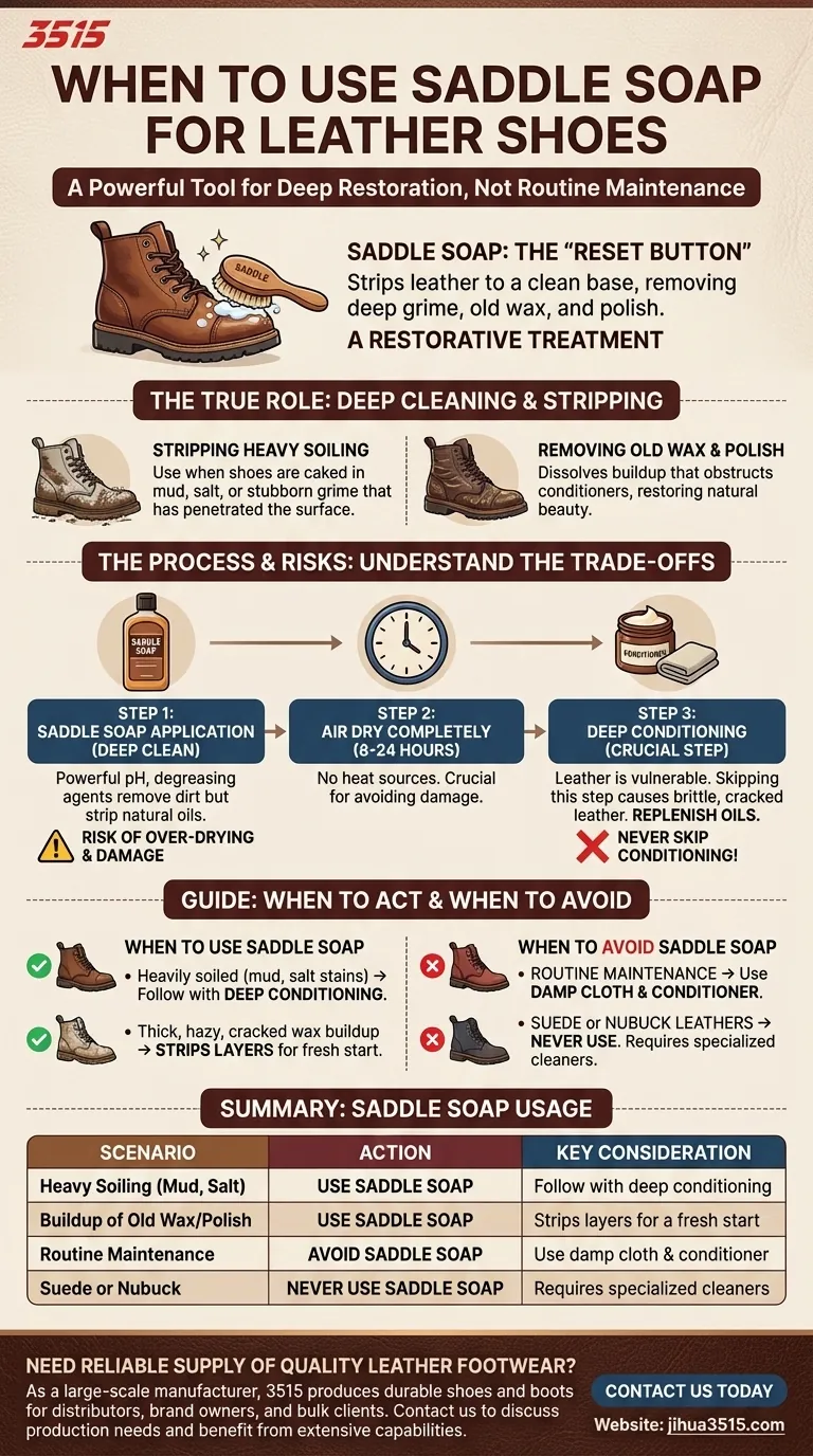 Quand le savon de selle est-il recommandé pour nettoyer les chaussures en cuir ? Un guide de restauration en profondeur Guide Visuel