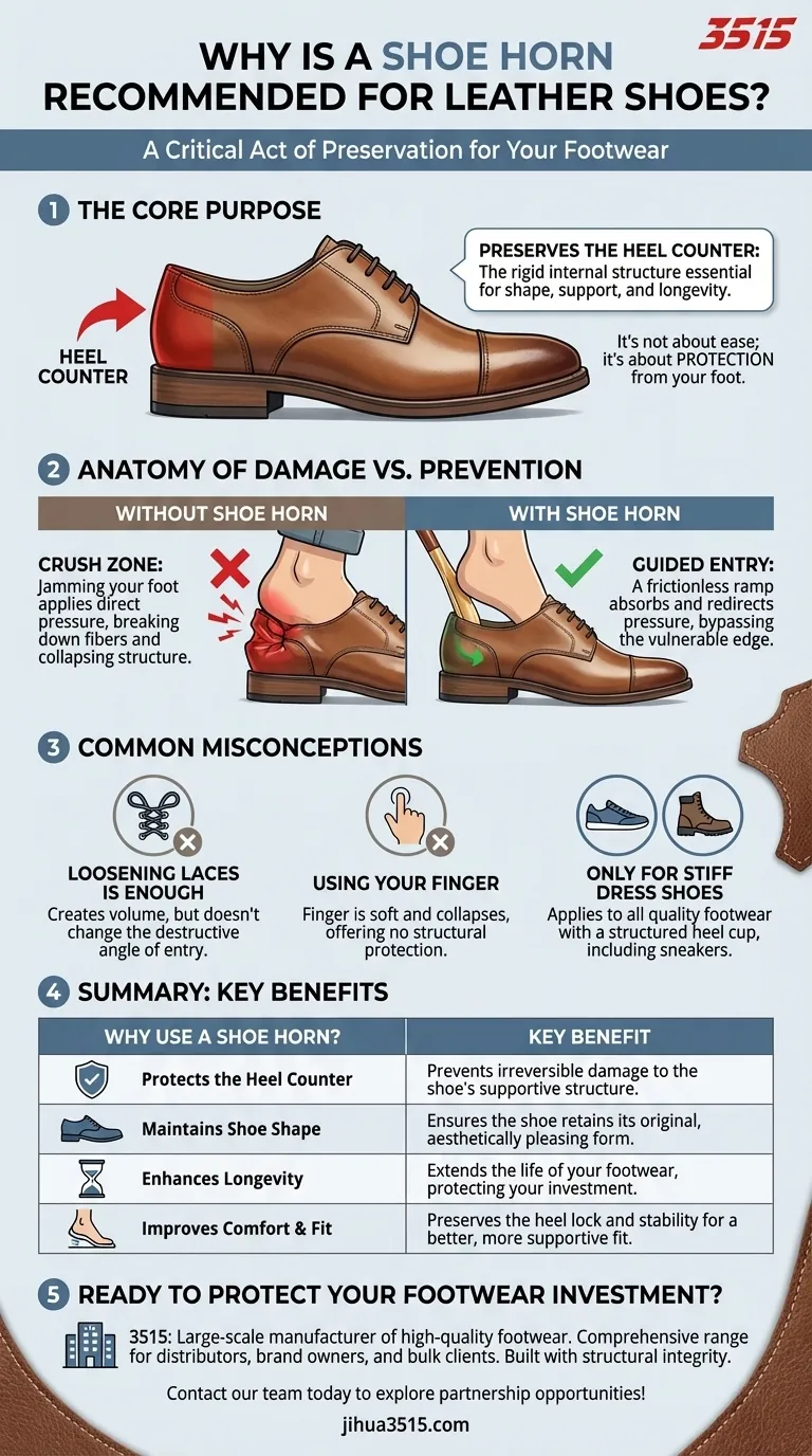 Pourquoi un chausse-pied est-il recommandé pour enfiler des chaussures en cuir ? Protégez votre investissement et conservez la forme Guide Visuel
