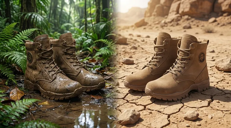 Welches Problem haben Standard-Kampfstiefel in bestimmten Umgebungen? Warum sie bei heißem und feuchtem Wetter versagen