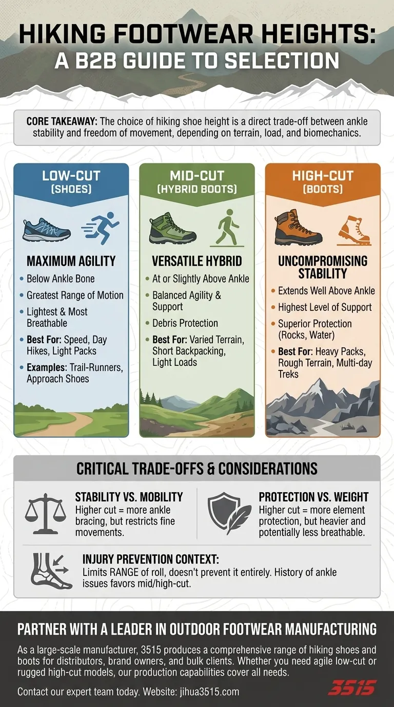 Quelles sont les différentes hauteurs de chaussures de randonnée disponibles ? Choisissez la coupe adaptée à votre sentier Guide Visuel