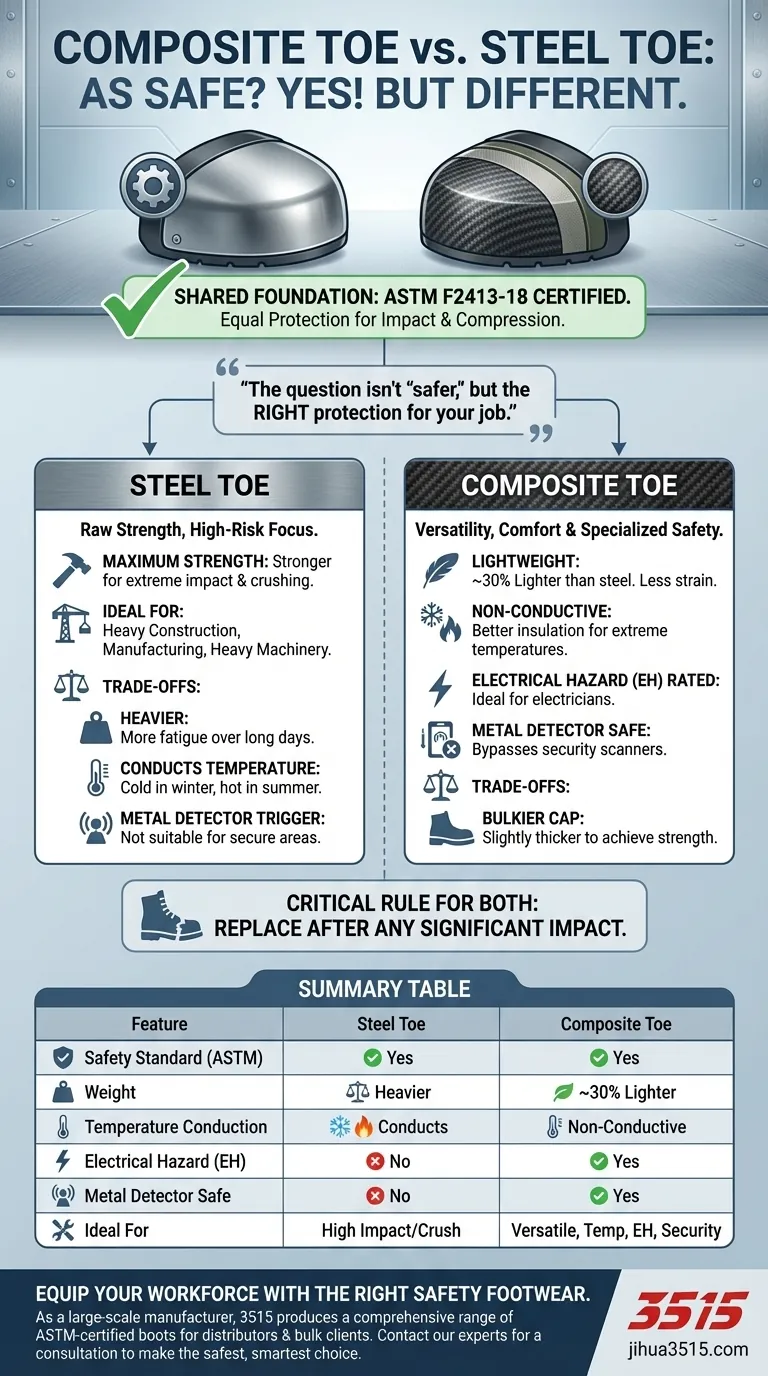 복합 토우가 스틸 토우만큼 안전한가요? 네, 그리고 이것이 더 현명한 선택일 수 있는 이유입니다. 시각적 가이드