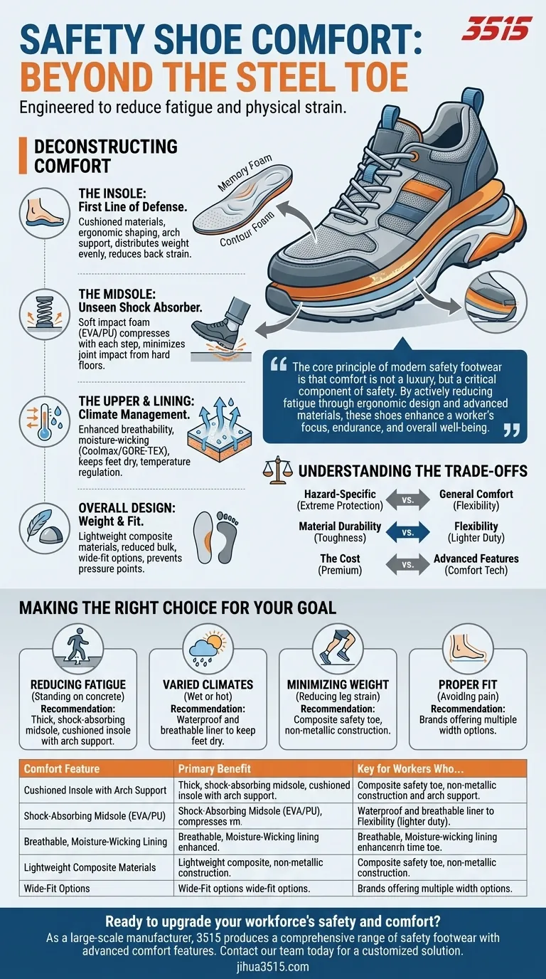 ¿Qué características de confort se incluyen en el calzado de seguridad? Elementos clave para usar durante todo el día Guía Visual