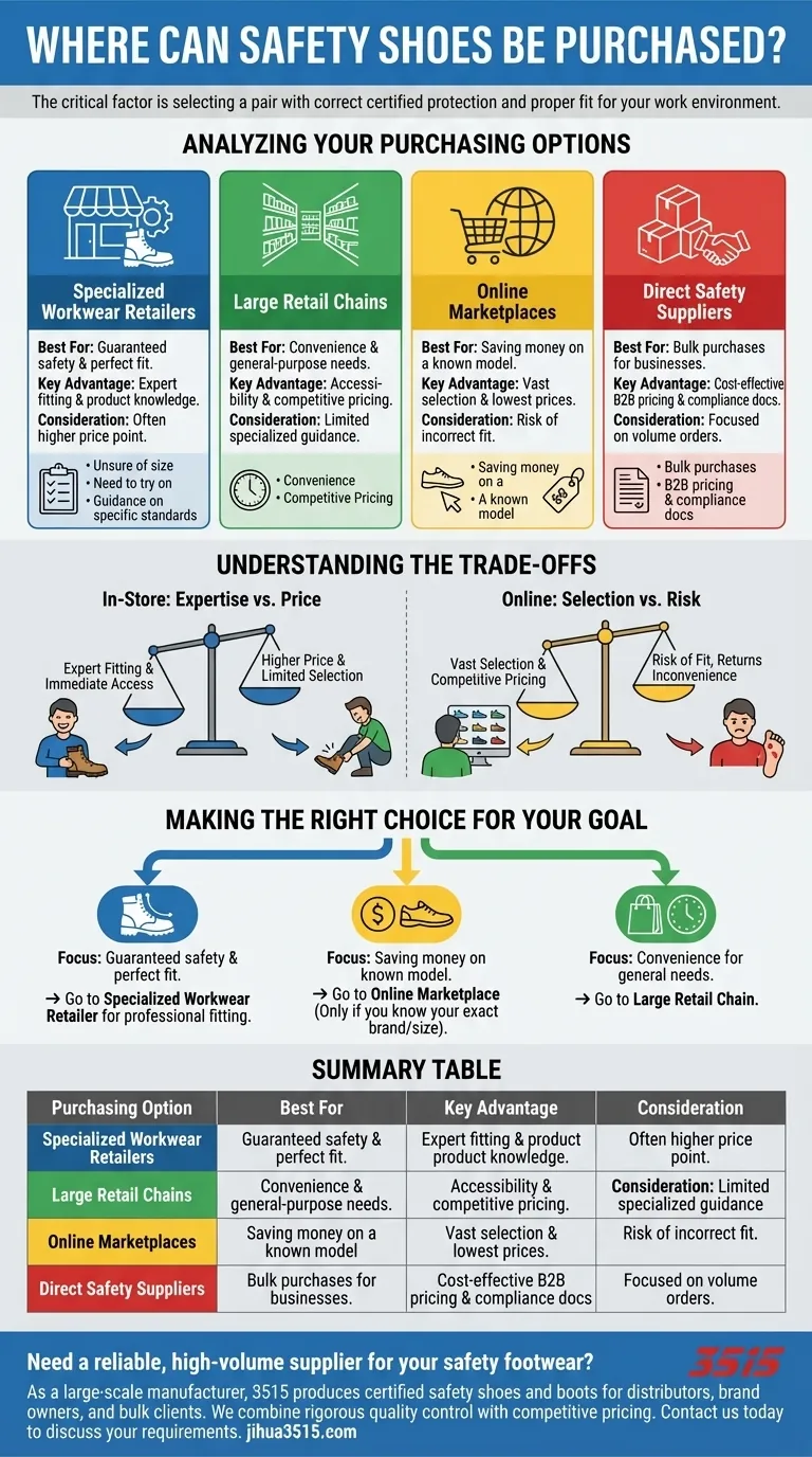 Où acheter des chaussures de sécurité ? Un guide pour trouver le bon fournisseur Guide Visuel