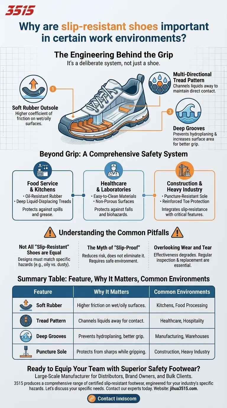 ¿Por qué son importantes los zapatos antideslizantes en ciertos entornos de trabajo? Una guía experta sobre seguridad en el lugar de trabajo Guía Visual