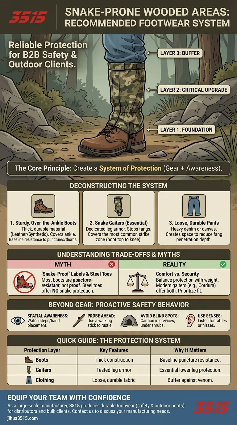 Quelles chaussures sont les meilleures pour les bois infestés de serpents ? Construire un système de défense en couches Guide Visuel