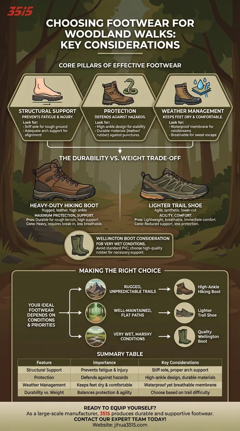 Que faut-il considérer lors du choix de chaussures pour de longues promenades en forêt ? Maximiser le confort et la sécurité Guide Visuel
