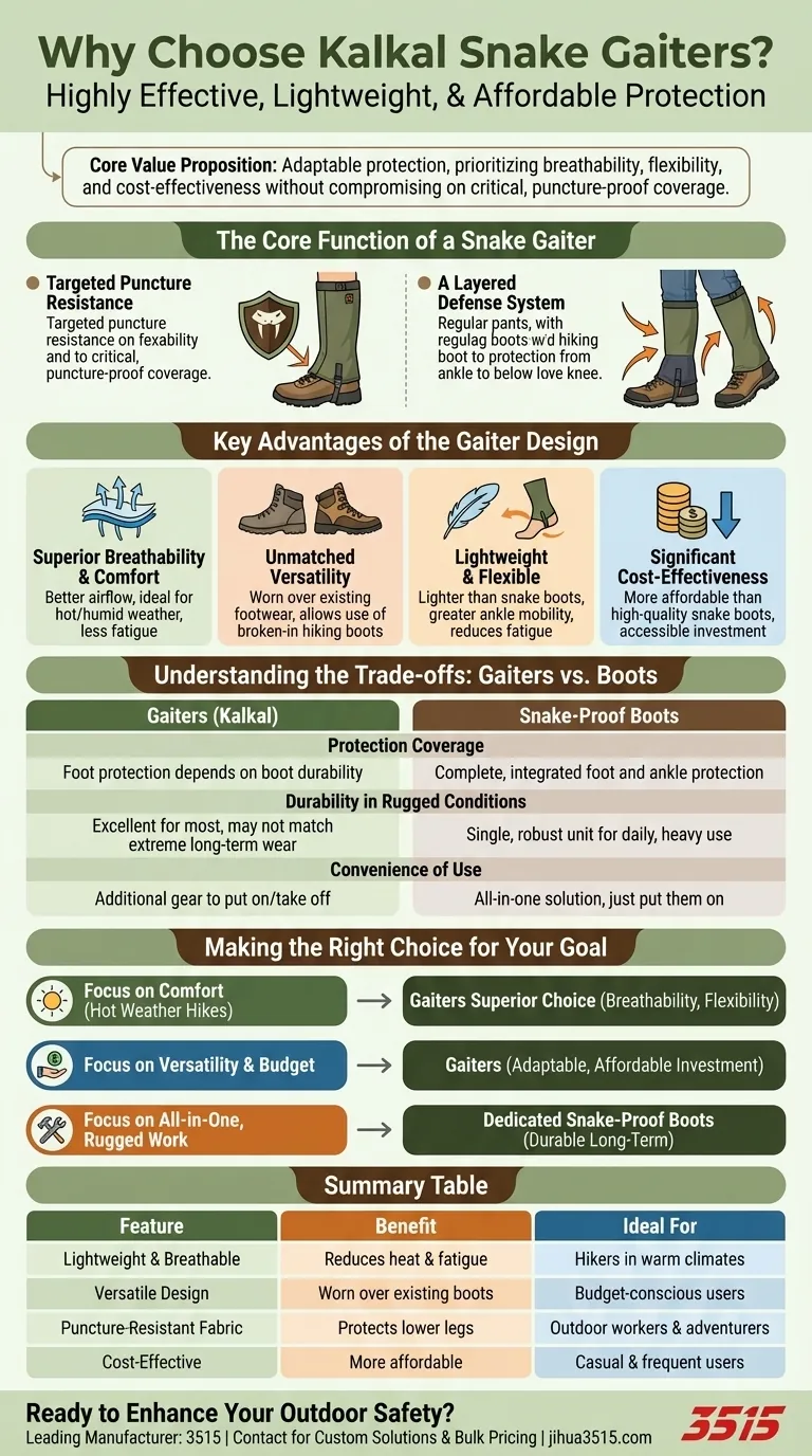 Pourquoi choisir les guêtres anti-serpent Kalkal ? Protection légère et respirante pour les randonneurs Guide Visuel