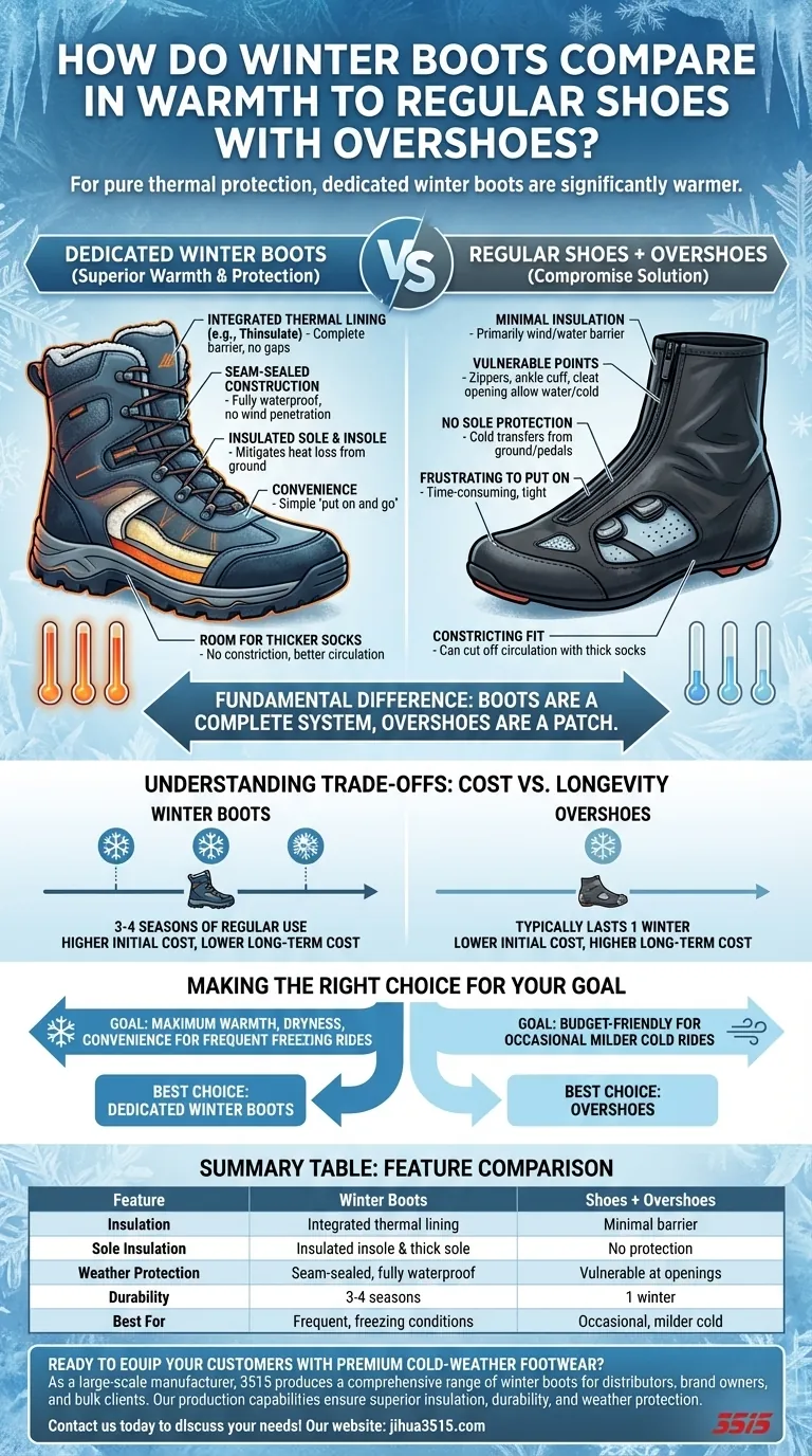 Comment se comparent les bottes d'hiver aux chaussures ordinaires avec couvre-chaussures en termes de chaleur ? Le guide ultime des chaussures par temps froid Guide Visuel
