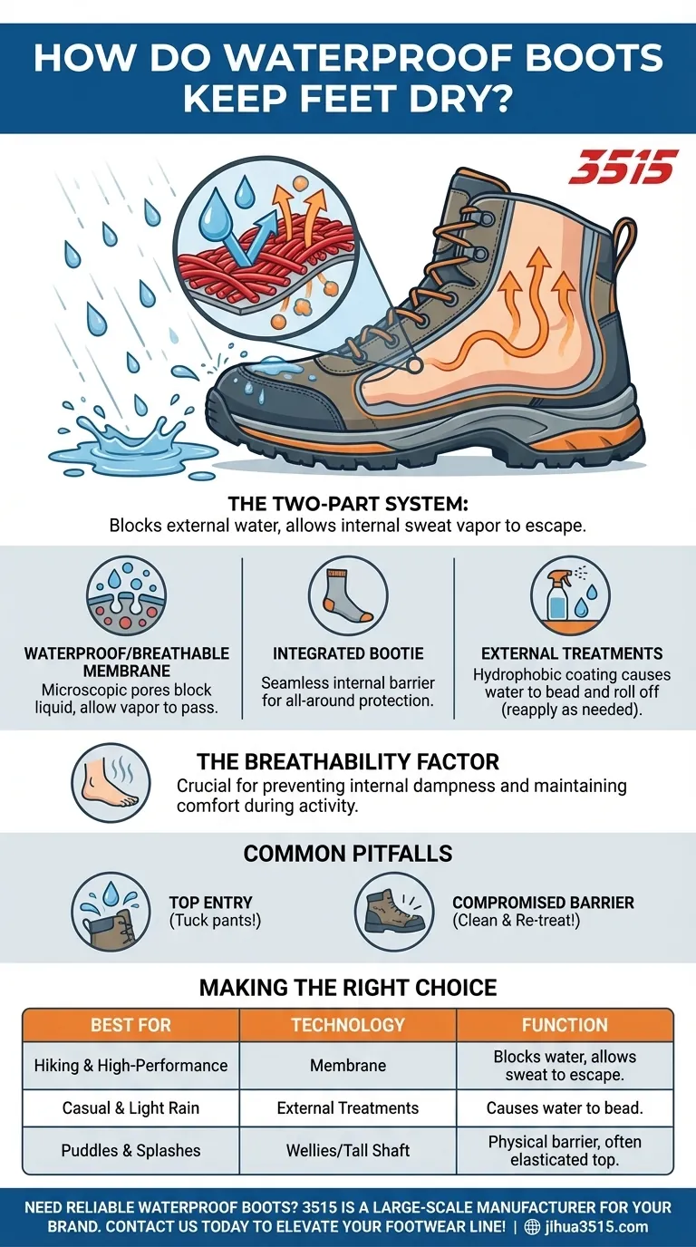 Comment les bottes imperméables gardent-elles les pieds au sec ? Découvrez le secret du confort toute la journée. Guide Visuel