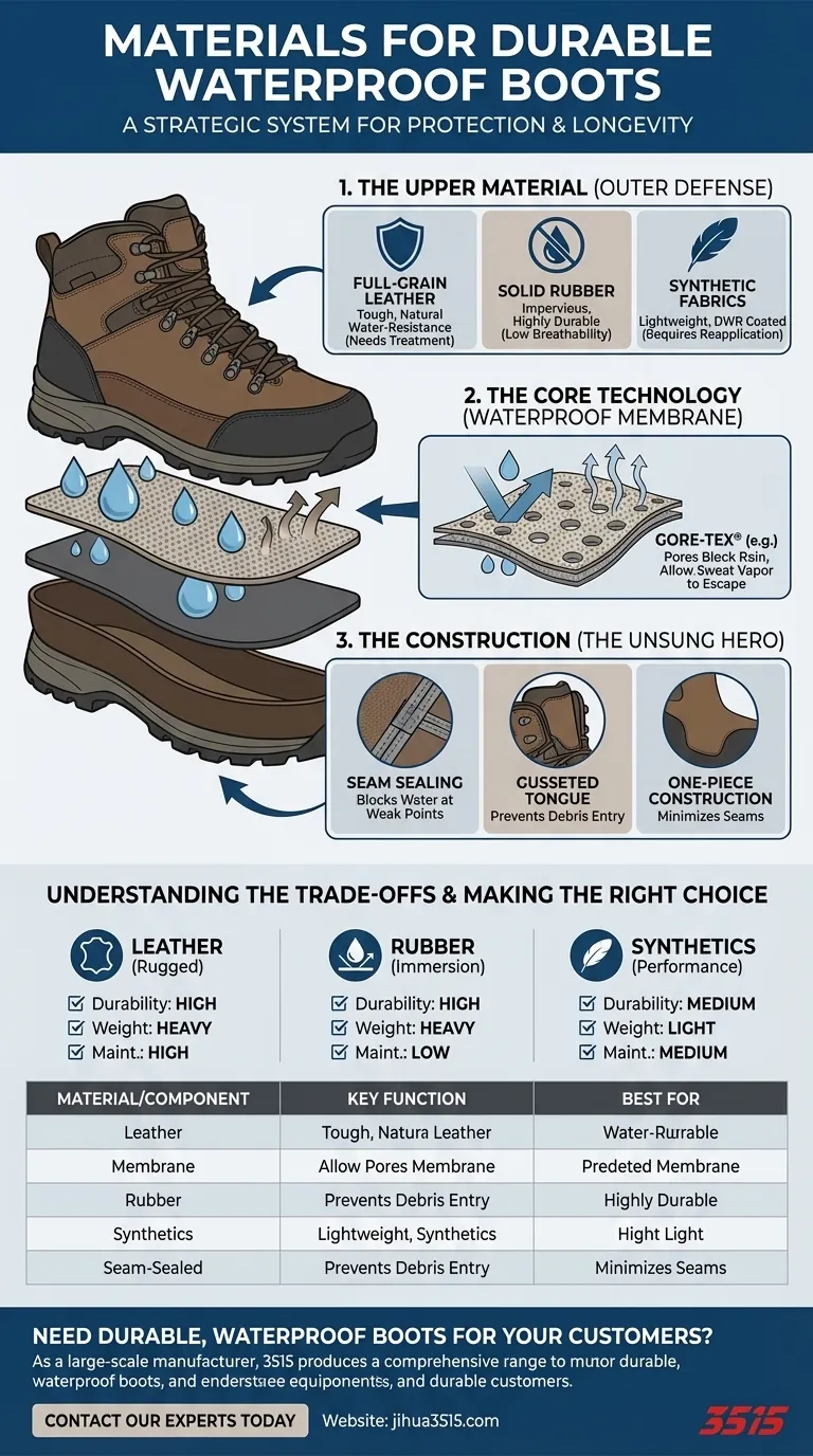 Quels matériaux rendent les bottes imperméables durables ? Le guide ultime des chaussures durables Guide Visuel