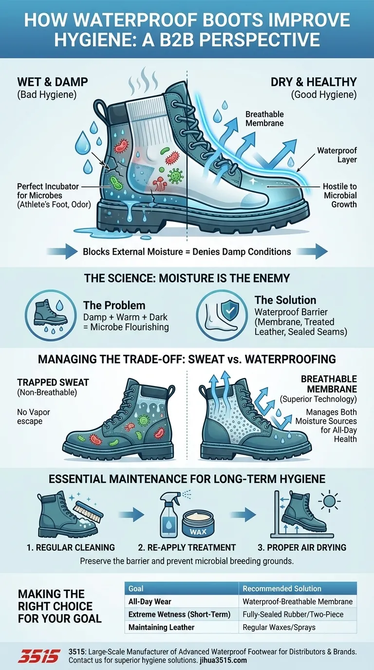 Comment les bottes imperméables améliorent-elles l'hygiène ? Gardez vos pieds au sec et en bonne santé Guide Visuel