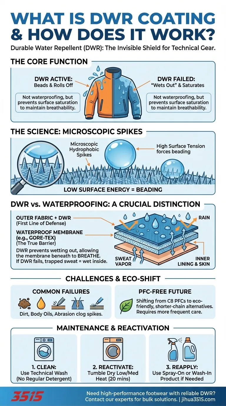 Qu'est-ce qu'un revêtement DWR et comment fonctionne-t-il ? Maintenez les performances optimales de votre équipement Guide Visuel
