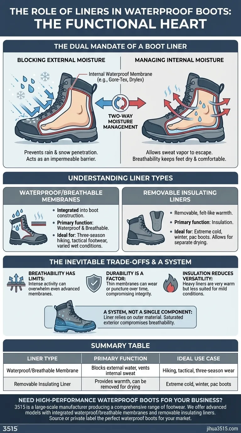 Quel rôle jouent les doublures dans les bottes imperméables ? Votre guide sur la gestion de l'humidité Guide Visuel