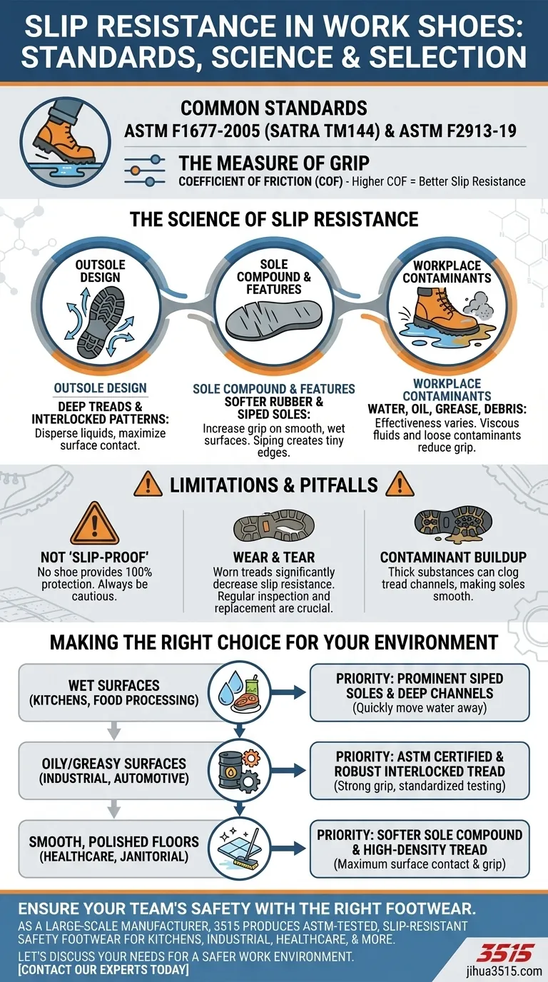 工作鞋防滑的常见标准是什么？为您的工作场所选择合适的鞋子 图解指南