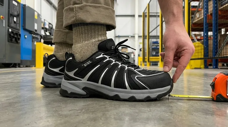 Welche Tipps sollten befolgt werden, um die richtige Passform und Größe von rutschfesten Arbeitsschuhen zu gewährleisten? Maximale Sicherheit & Komfort