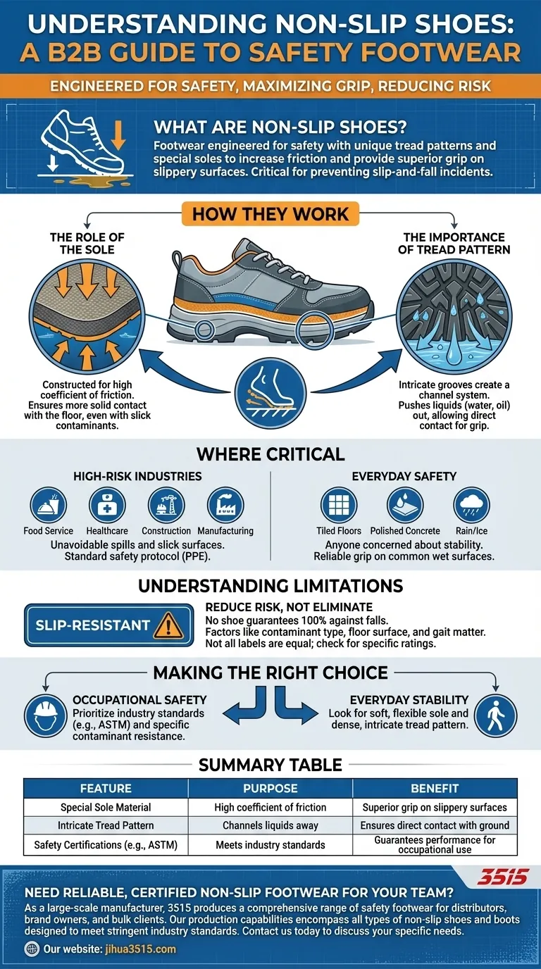 Что такое нескользящая обувь? Основная защитная обувь для рабочих мест с высоким риском Визуальное руководство