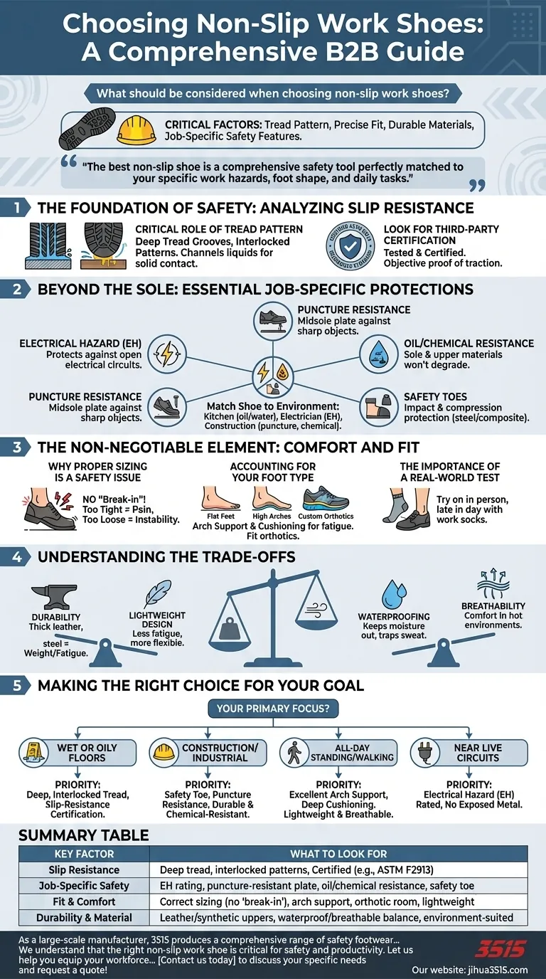 Cosa considerare quando si scelgono scarpe da lavoro antiscivolo? Trova la calzata perfetta per il tuo lavoro Guida Visiva