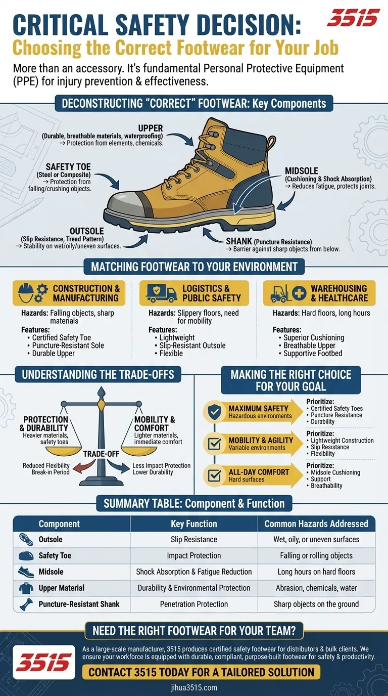 Pourquoi le choix de chaussures de travail appropriées est-il important ? Le guide ultime de la sécurité et de la performance au travail Guide Visuel