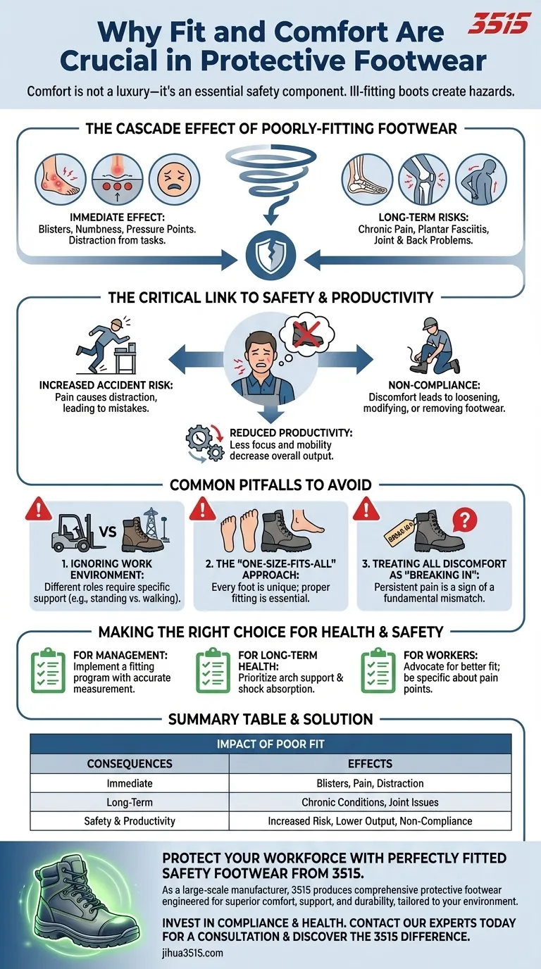 Почему правильная посадка и комфорт важны для защитной обуви? Предотвращение травм и повышение производительности Визуальное руководство