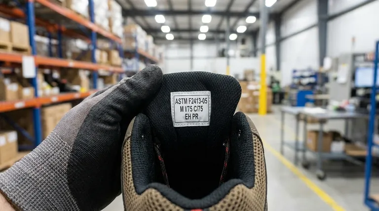 Come vengono contrassegnate le calzature ASTM F2413-05? Decodifica l'etichetta di sicurezza per la tua protezione
