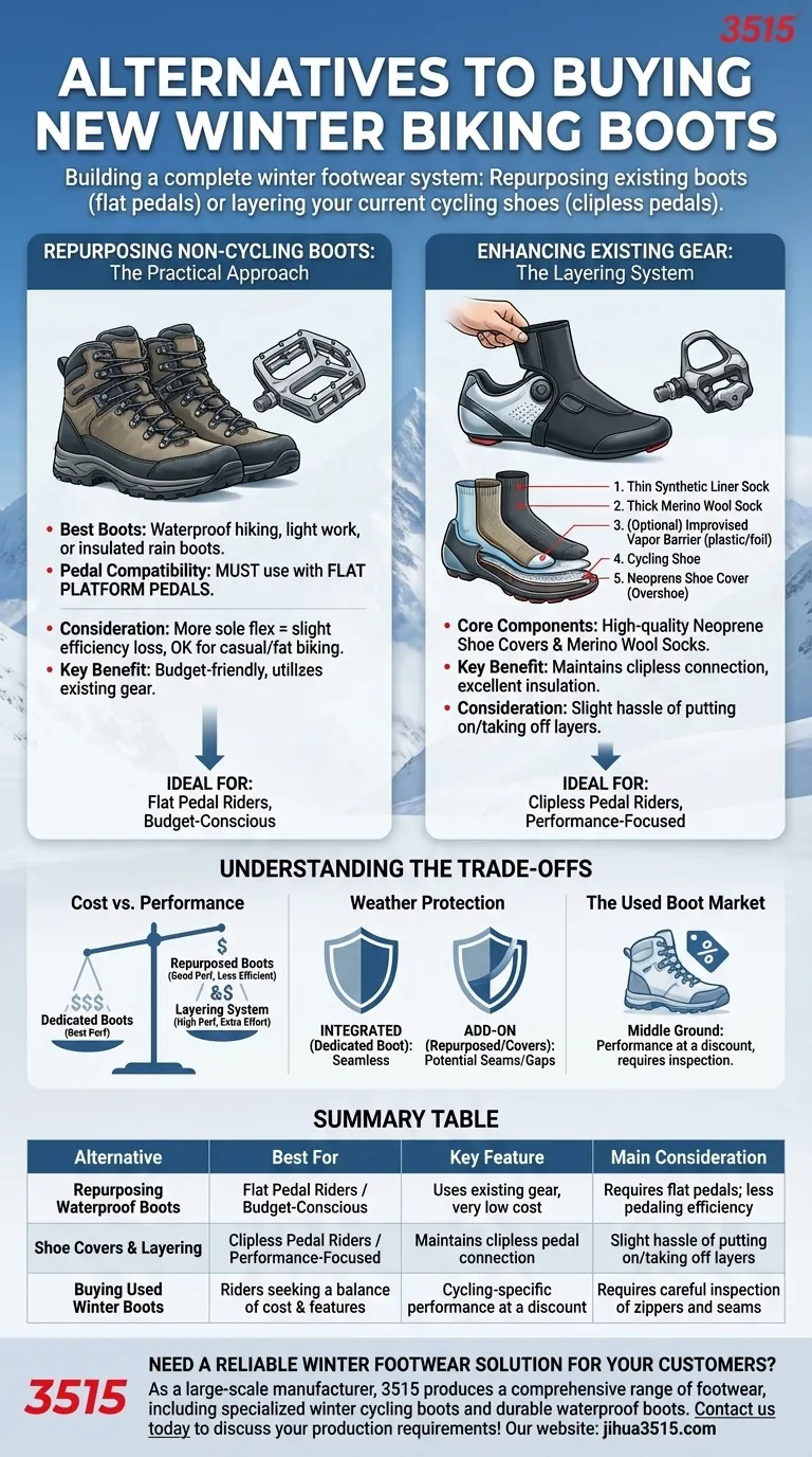 Quelles sont les alternatives à l'achat de nouvelles bottes de vélo d'hiver ? Économisez de l'argent et restez au chaud Guide Visuel