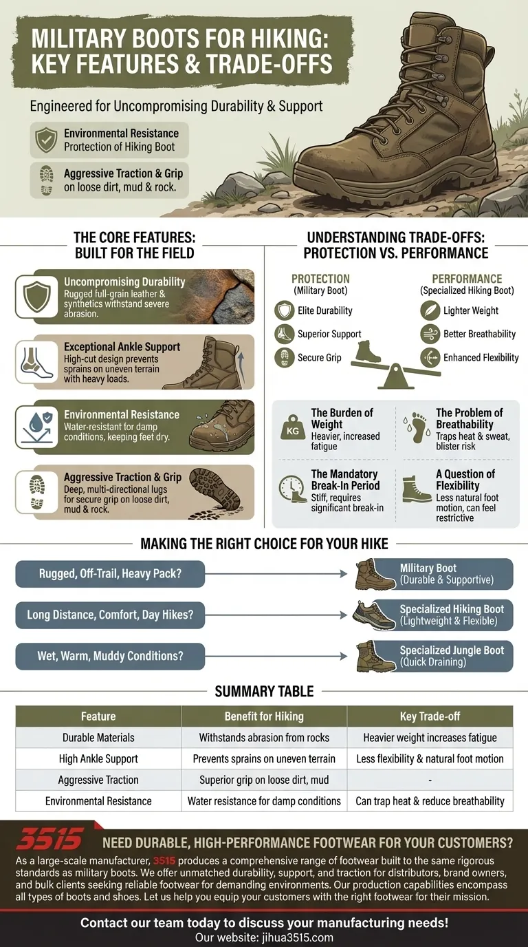 Quelles sont les caractéristiques clés des bottes militaires pour la randonnée ? Durabilité et maintien inégalés pour les sentiers accidentés Guide Visuel