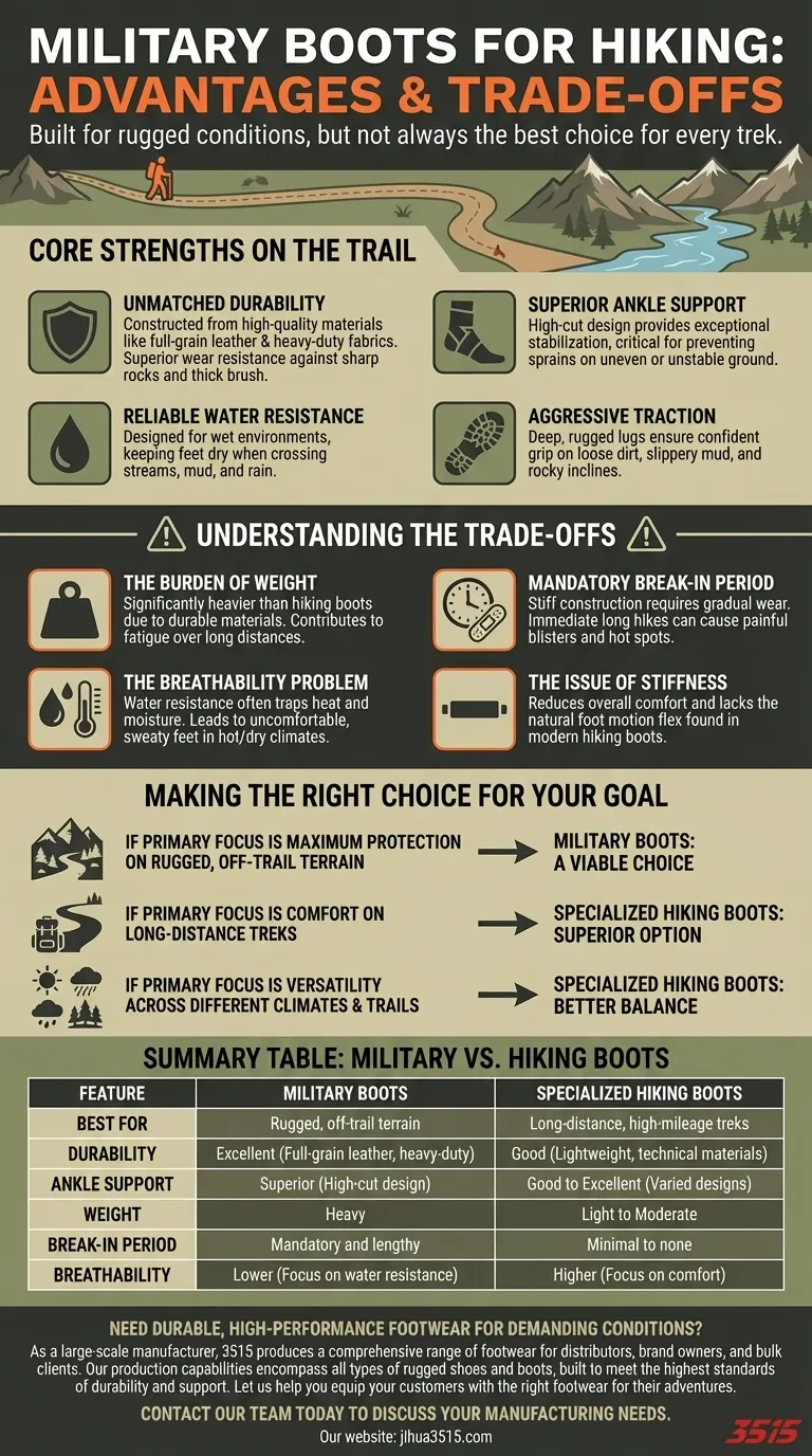 Quels sont les avantages des bottes militaires pour la randonnée ? Durabilité et maintien pour terrain accidenté Guide Visuel