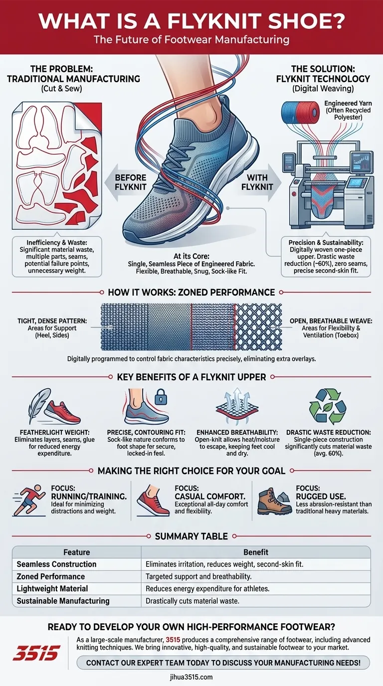 Qu'est-ce qu'une chaussure Flyknit ? Le guide ultime des performances sans coutures et légères Guide Visuel