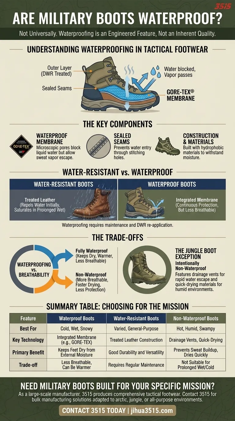 Les bottes militaires sont-elles imperméables ? Cela dépend de leur conception et de votre mission Guide Visuel