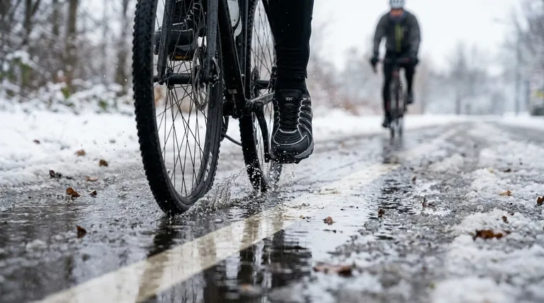 冬用サイクリングシューズの防水加工はなぜ重要なのでしょうか?足をドライで暖かく保ちましょう。