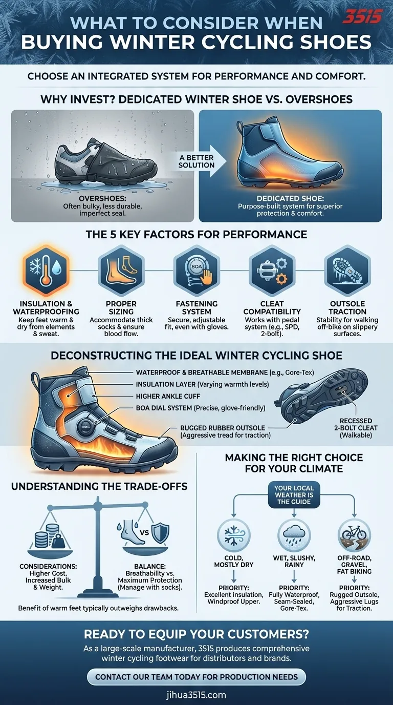 겨울 사이클링 신발 구매 시 고려해야 할 사항은 무엇인가요? 따뜻하고 건조한 발을 위한 가이드 시각적 가이드