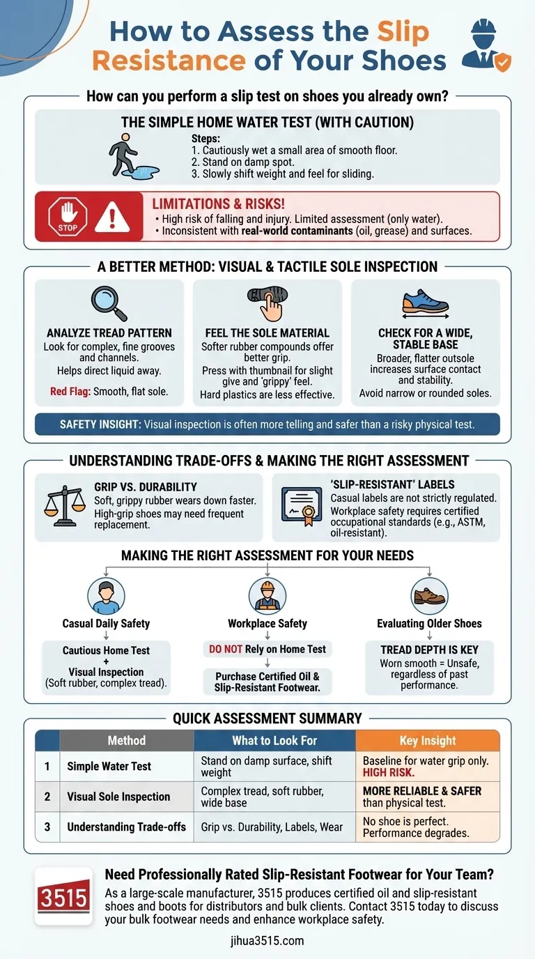 Как проверить обувь на скольжение, которую вы уже носите? Руководство по более безопасной обуви Визуальное руководство