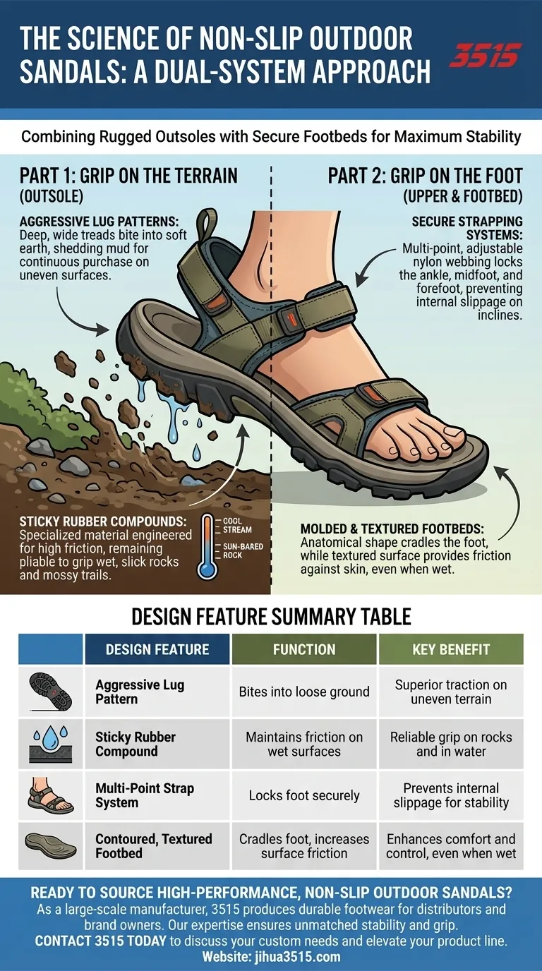 Comment les sandales d'extérieur sont-elles conçues pour être antidérapantes ? Maîtrise de l'adhérence sur tous les terrains Guide Visuel