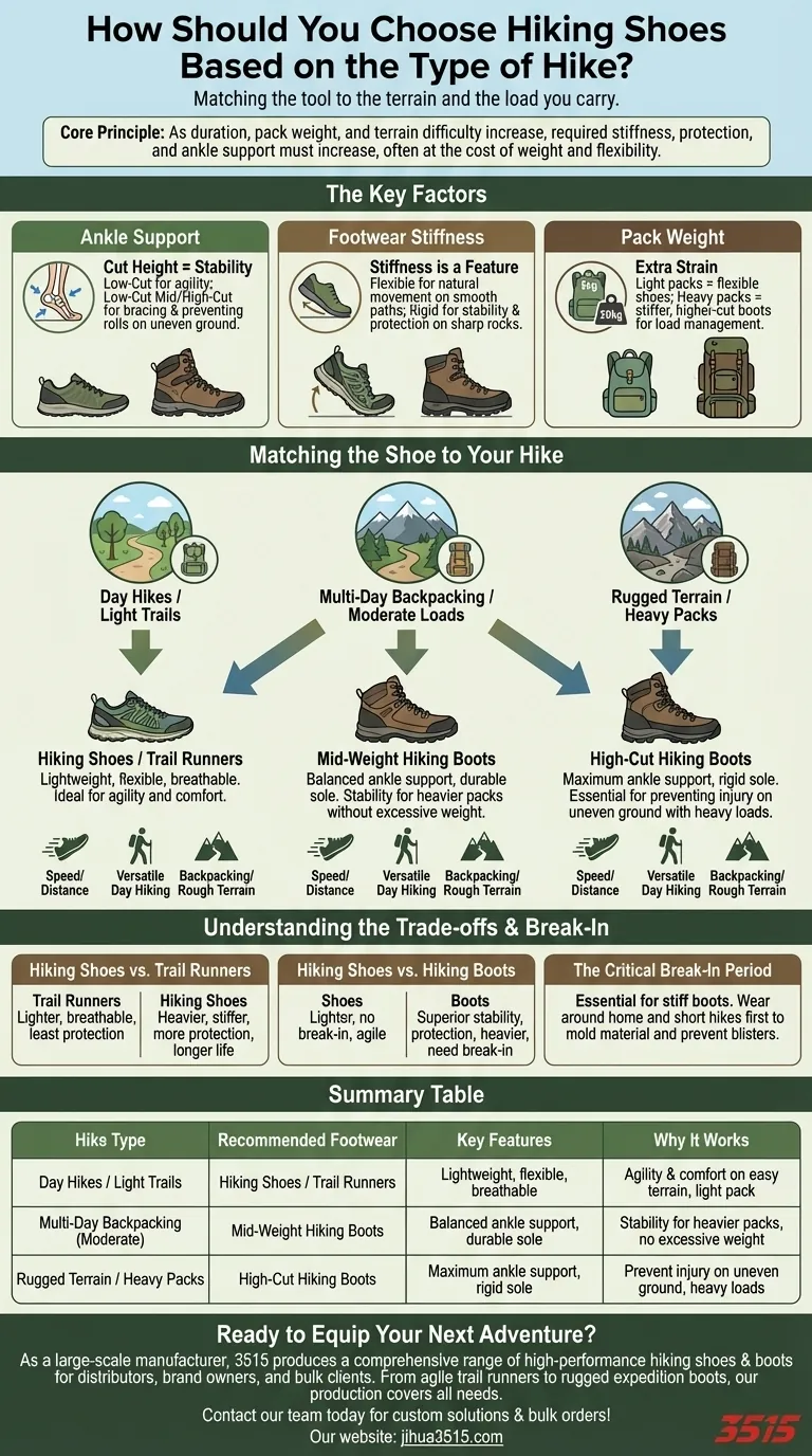 Comment choisir des chaussures de randonnée en fonction du type de randonnée ? Adaptez vos chaussures à votre sentier Guide Visuel