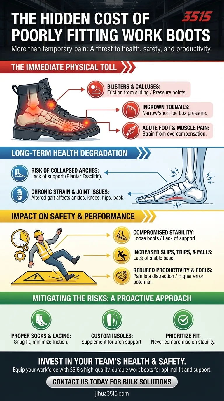 Quelles sont les conséquences du port de bottes de travail mal ajustées ? Protégez votre santé et votre sécurité Guide Visuel