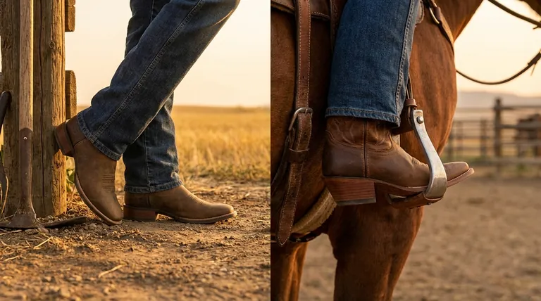 Quelle est la différence entre les talons de bottes de type roper et de type cowboy ? Choisissez le bon talon pour votre travail