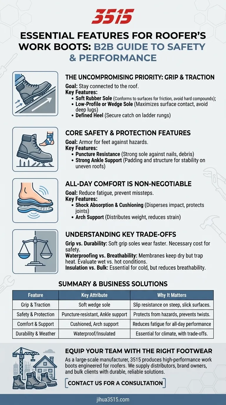 Какие характеристики должны быть у рабочих ботинок кровельщиков? Важная безопасность и комфорт для работы Визуальное руководство