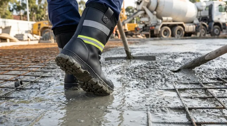 Quelles caractéristiques les ouvriers du béton doivent-ils rechercher dans leurs bottes de travail ? Protection essentielle pour les environnements difficiles