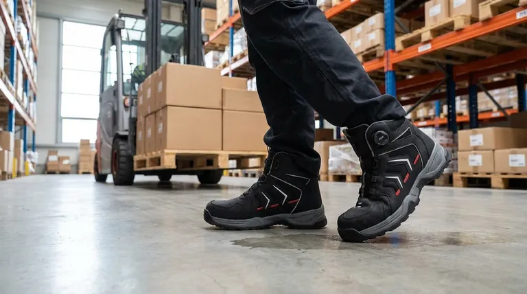 На какие особенности следует обратить внимание работникам склада при выборе рабочей обуви? Приоритет безопасности, сопротивления скольжению и комфорта в течение всего дня