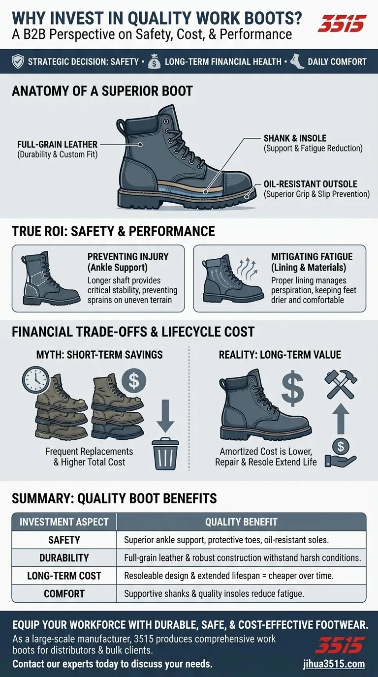 ¿Por qué es importante invertir en un buen par de botas de trabajo? Maximiza la seguridad y ahorra dinero a largo plazo. Guía Visual
