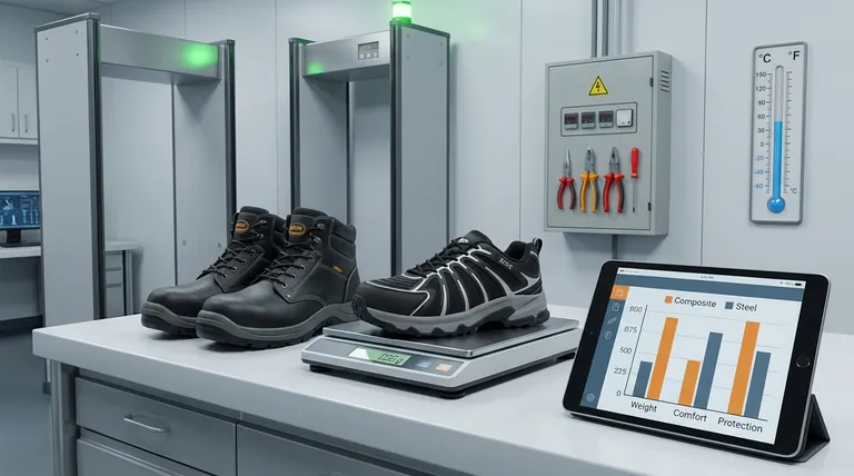 Pourquoi choisir des chaussures à embout composite ? Sécurité légère et non conductrice pour les longs quarts de travail.