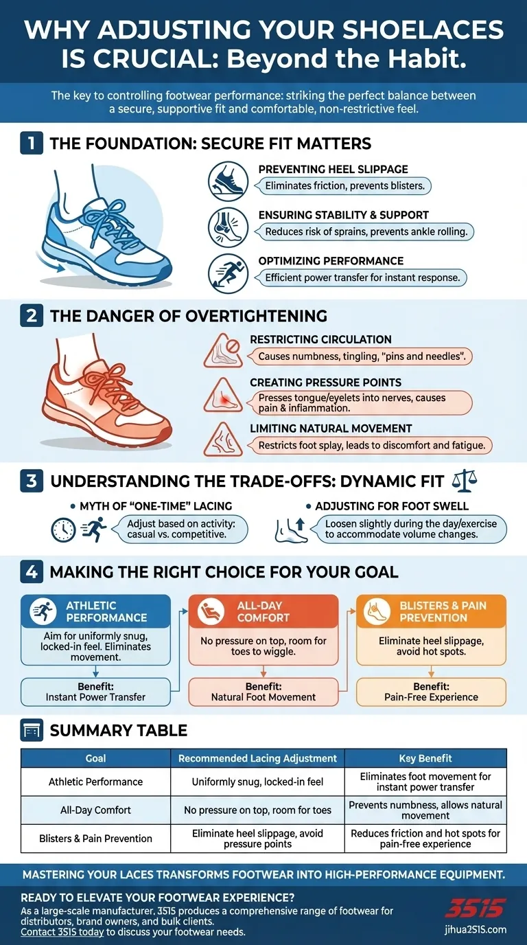 Quelle est l'importance d'ajuster correctement les lacets de chaussures ? Découvrez le secret d'un ajustement et d'un confort parfaits Guide Visuel